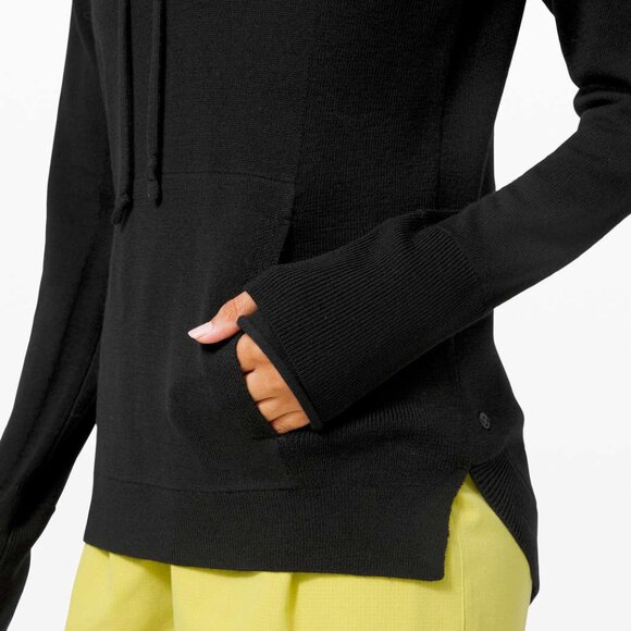 lululemon Black Sit In Lotus Hoodie Sweater size 4 - Picture 4 of 13